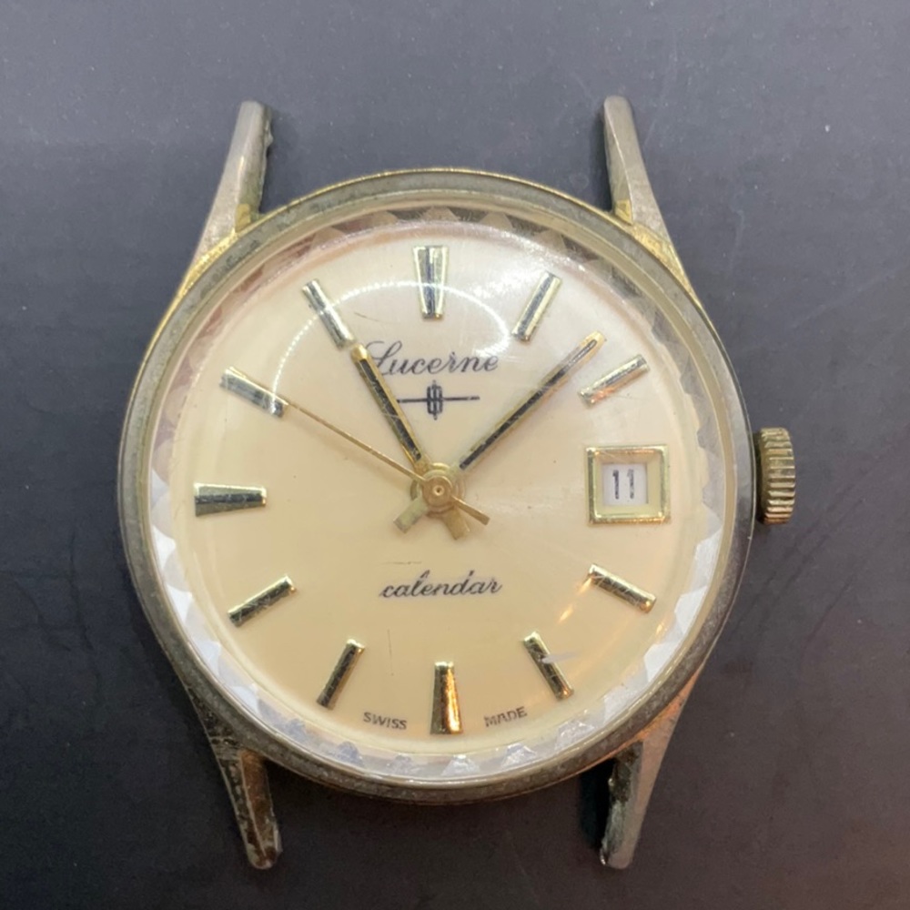 Vintage Lucerne Calender Super Flat Watch